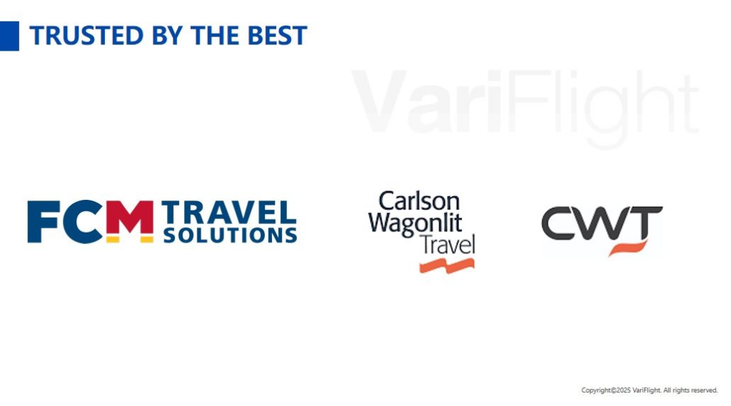VariFlight Travel Managment company partners FCM and CWT