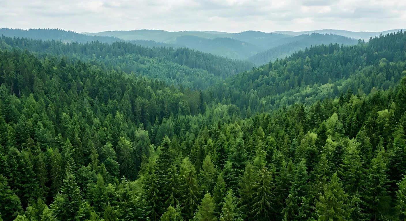 Mountains and forests
